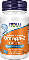 Омега-3 Now Foods, Omega-3, 1000 мг, 30 капсул