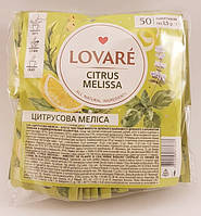 Чай у пакетиках зелений Ловаре Цитрусова меліса Lovare Citrus melissa 50 шт по 2 г у конверті