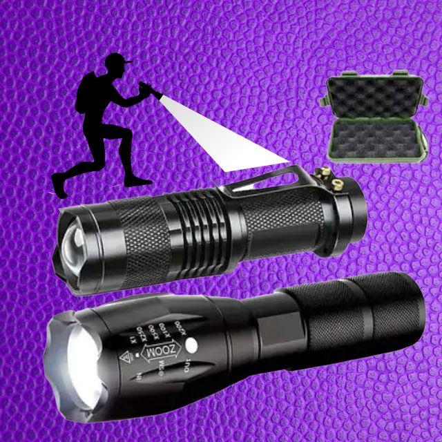 Набір Тактичних Ліхтарів 2x LED TACTIC LIGHT у Коробці | Набір із Потужних Ліхтариків | Ручний Переносний Ліхтар bs