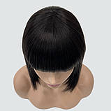 Красива натуральна перука каре Katie HH чорного кольору, фото 6