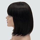 Красива натуральна перука каре Katie HH чорного кольору, фото 3