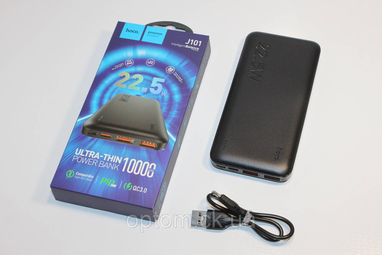 Power Bank HOCO J101 PD 20W QC3.0 10000 mAh Black