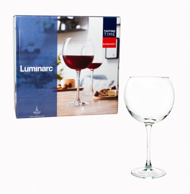 Набір келихів для вина Luminarc Tasting Time Burgundy 4 штуки 650 мл скло (P6816)