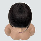 Красива натуральна перука каре Katie HH, колір гіркий шоколад, фото 6