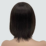 Красива натуральна перука каре Katie HH, колір гіркий шоколад, фото 4