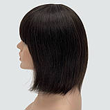 Красива натуральна перука каре Katie HH, колір гіркий шоколад, фото 3