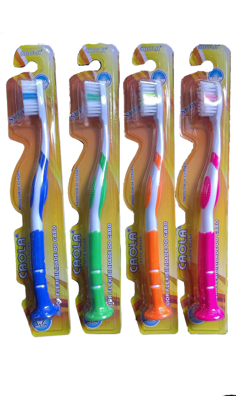 Зубна щітка середньої жорсткості "CAOLA", з присоскою (А-380), фото 1