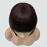 Красива натуральна перука каре Katie HH, колір баклажанний / темно-червоний відтінок, фото 6