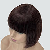 Красива натуральна перука каре Katie HH, колір баклажанний / темно-червоний відтінок, фото 5