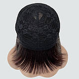 Красива натуральна перука каре Katie HH, колір баклажанний / темно-червоний відтінок, фото 7