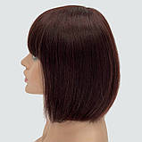 Красива натуральна перука каре Katie HH, колір баклажанний / темно-червоний відтінок, фото 3