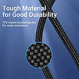 Кабель Vention USB 2.0 до Micro USB, 3 метри, риверсивний дизайн, алюмінієвий корпус, швидка зарядка 18W/3A, чорний, COCHI, фото 9