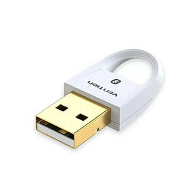 Bluetooth-адаптер Vention Bluetooth 5.0 адаптер USB приймач комп'ютерний передавач Plug & Play Білий CDSW0