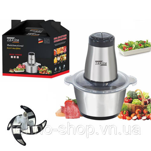 Кухонный измельчитель Блендер с металической чашей ZEPLINE 1500 Вт (ID ...