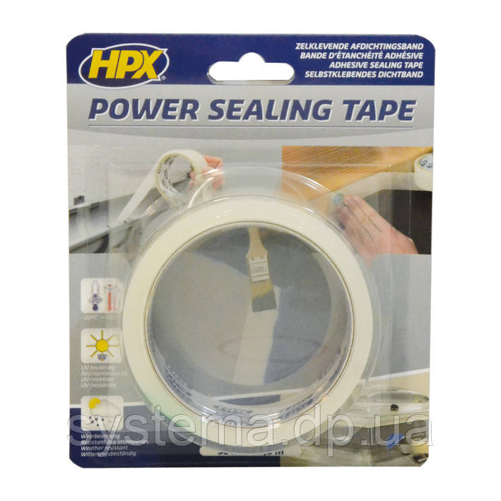 Клейка стрічка HPX Power Sealing Tape для герметизації швів, 38 мм x 1,5 м, 1 мм, прозорий