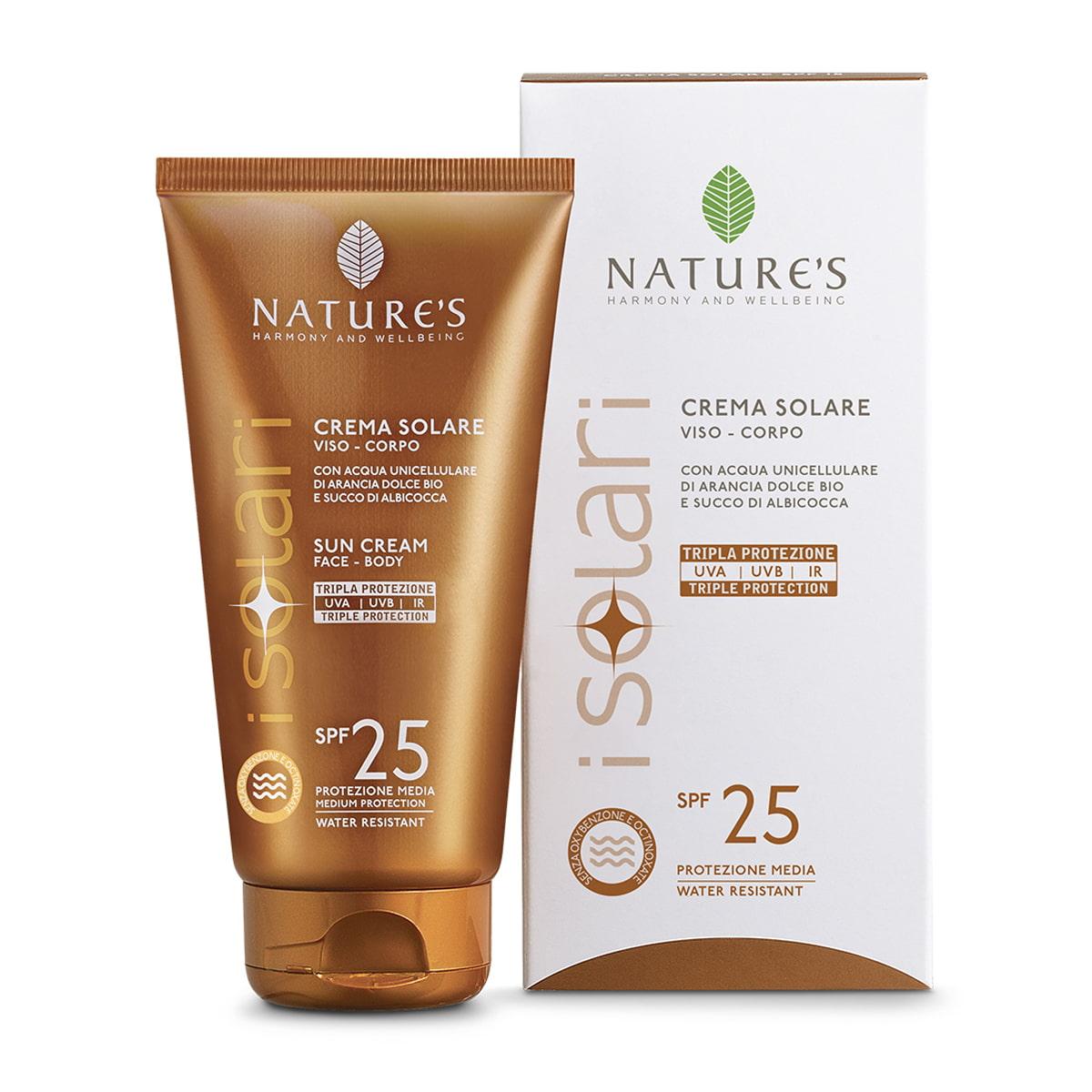 Солнцезащитный крем для лица и тела SPF 25 100 мл Nature's I Solari Travel - фото 4 - id-p1824653670