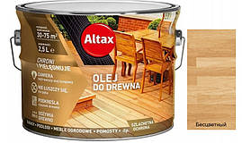 Захисна олія для деревини Altax Olej Do Drewna, безбарвна, 2.7 л