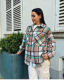 Жіноча стильна тепла сорочка Larionoff у клітку новинка 2023, фото 4