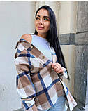 Жіноча стильна тепла сорочка Larionoff у клітку новинка 2023, фото 5