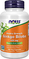 Гінкго білоба Now Foods, Ginkgo Biloba, Double Strength, 120 мг 100 капсул