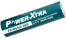 Акумулятор Li-ion Power-Xtra 18650 2200mAh 3.7V, Green