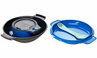 Набор посуды Humangear GoKit Deluxe (7-tool) Mess Kit charcoal/blue