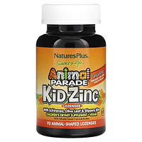 Вітаміни для дітей, NaturesPlus Natural Probiotic KiNaturesPlus Kid Zinc Lozenges 90 льодяників