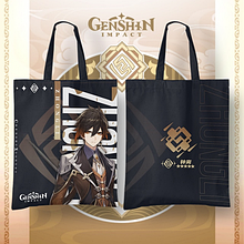Екосумка шопер Genshin Impact "Чжун Лі" 42х33 см 3DTOYSLAMP