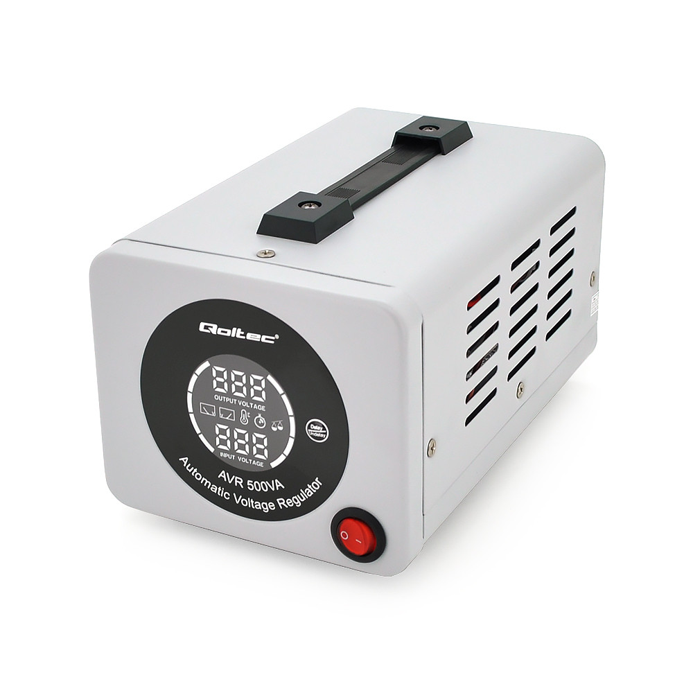 Стабілізатор Qoltec AVR-500VA, аналогова індикація, 400 W, 1 schuko, Q6