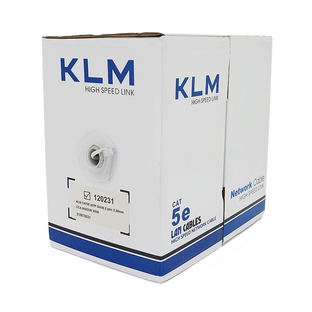 Кабель КПВ UTP 2*2*0.5 ССА cat 5E для внутр робіт 305 м, Gray, фото 1