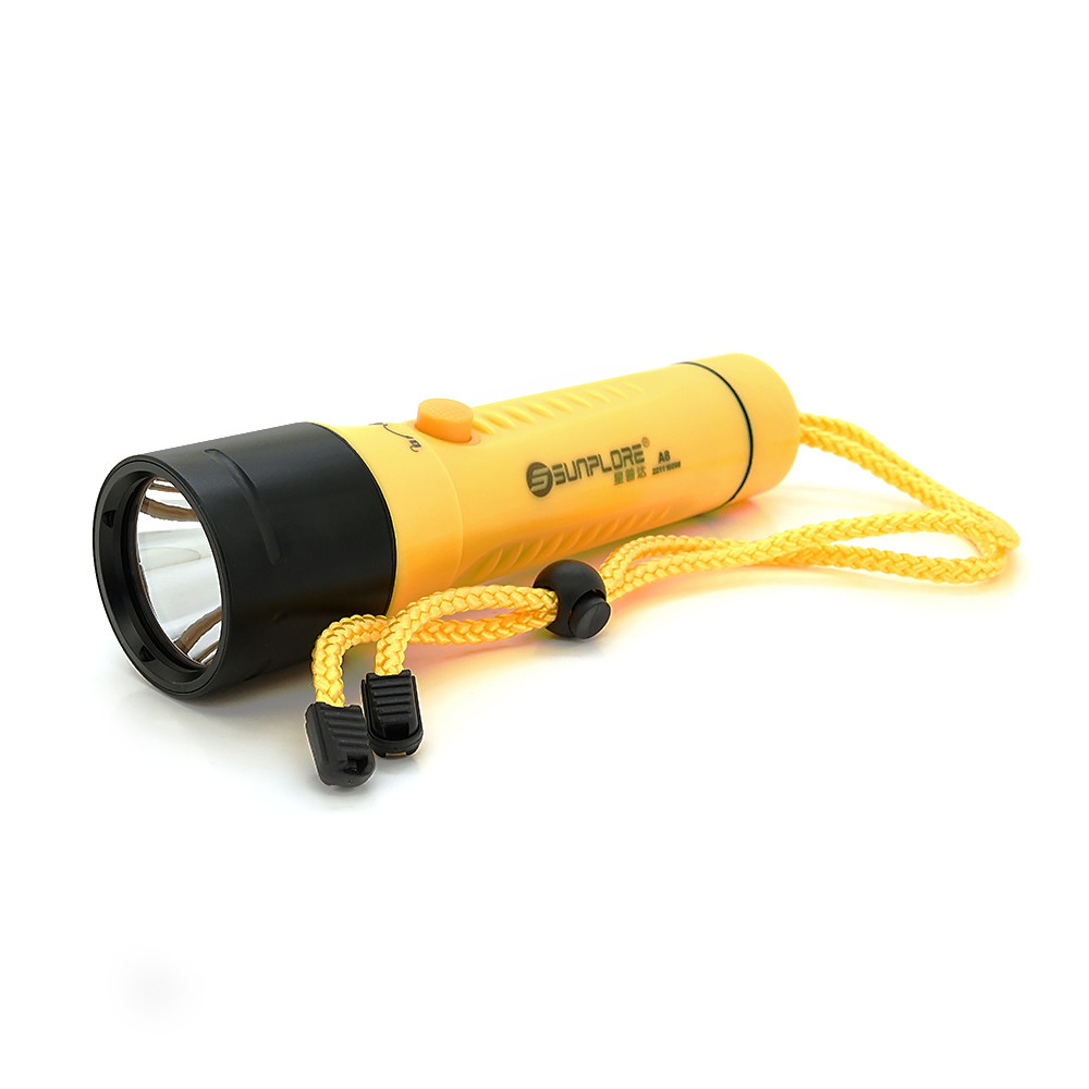 Ліхтарик для дайвінгу A8 Yellow 3 різ., пластик,водостійкий, ударостійкий, 6000-7000K, 3*18650 ак-тор, СЗП, BOX