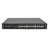 Комутатор Gigabit Ethernet ONV-H3024 у металевому корпусі, 24*1000 МБ портів,330х204х44 мм, фото 2