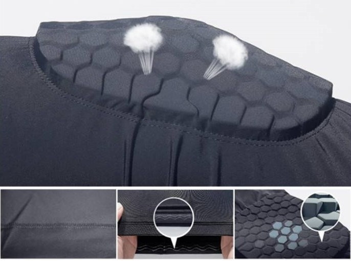 Наколенники баскетбольные защитные Basketball Knee Pads 2 шт. S-XL спандекс-нейлон черный (3065) L - фото 3 - id-p1824693458