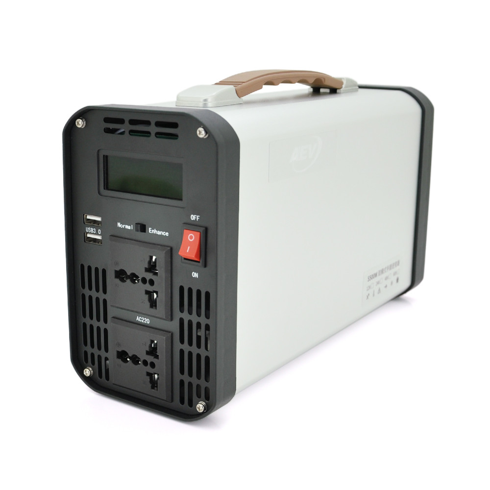 Інвертор напруги AEV6500W, 12/220V з апроксимованою синусоїдою, 2 універсальні розетки, 2*USB