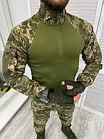 Тактическая армейская рубашка убакс олива пиксель, тактическая боевая рубашка убакс пиксель