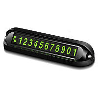Автовізитка з номером телефону для парковки XOKO Parking Number на Торпеду з ароматизатором Detect 001 (Парковочна карта) Black
