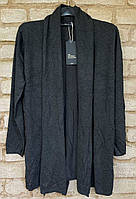 1, Базовый Размер L темно-серый трикотажный кардиган без пуговиц Zara Оригинал