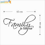Вінілова наклейка на стіну "Family is forever (Сім'я)", фото 4