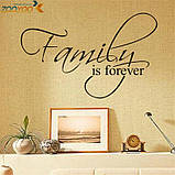 Вінілова наклейка на стіну "Family is forever (Сім'я)", фото 2