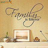Вінілова наклейка на стіну "Family is forever (Сім'я)", фото 3