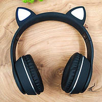 Наушники накладные Bluetooth Cat Ear с подсветкой Deepbass R6 Black