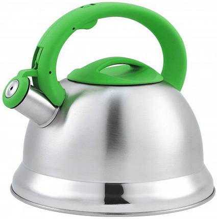 Чайник зі свистком UNIQUE UN-5305 3,50 л, Кухонний чайник із неіржавкої сталі Зелений, фото 2