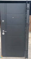 Двері мет/мдф БЦ-Верховина-2 Царга Біла (960 L) з ручкой