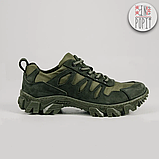 Кросівки оливкові Тактичні Демісезонні Комбат, армійське шкіряне взуття ОЛИВА, фото 3