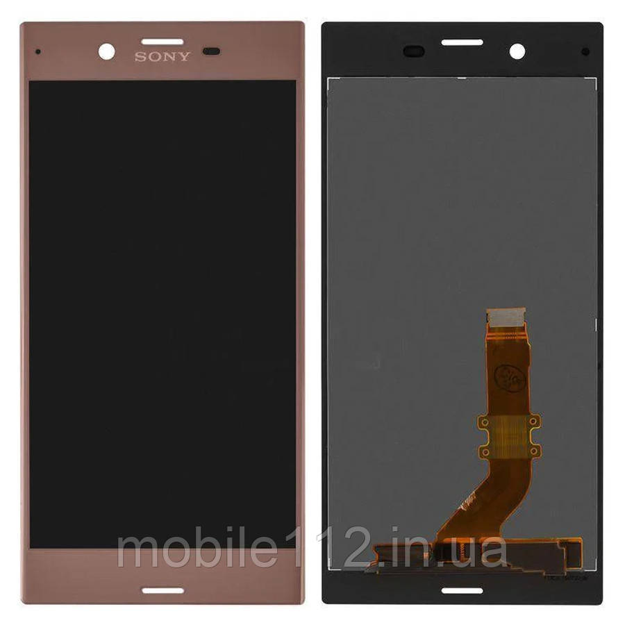 Екран (дисплей) Sony Xperia XZ F8331 F8332 з тачскріном рожевий оригінал Китай