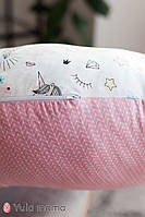 Удобная подушка для кормления новорожденных с ремешком Розовый-белый