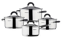 Набір посуду Ardesto Gemini Monza 8 предметів неіржавка сталь (AR1908SC)