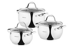 Набір посуду Ardesto Gemini Vittoria 6 предметів неіржавка сталь (AR1906GSS)