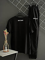 Штани чорні Palm Angels (двонитка) + футболка чорна Palm Angels