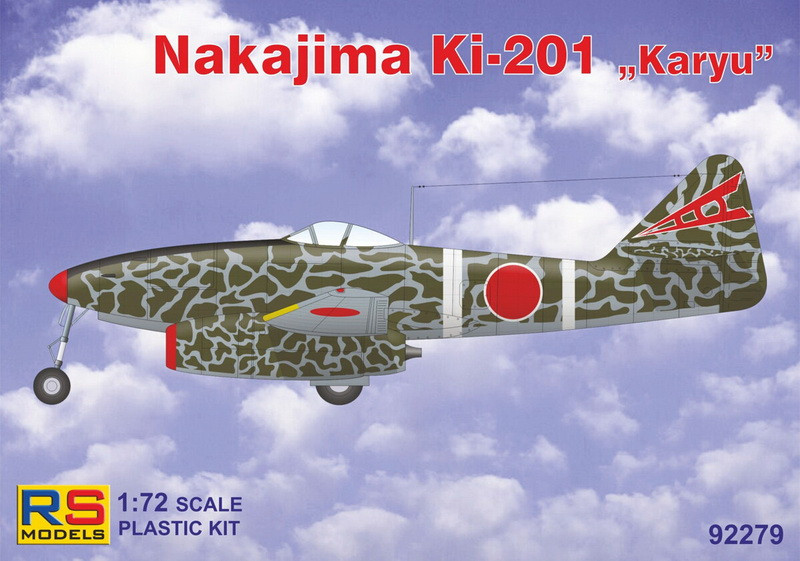 Пластикова модель 1/72 RS models 92279 японський реактивний дослідний літак Nakajima Ki-201 "Karyu"